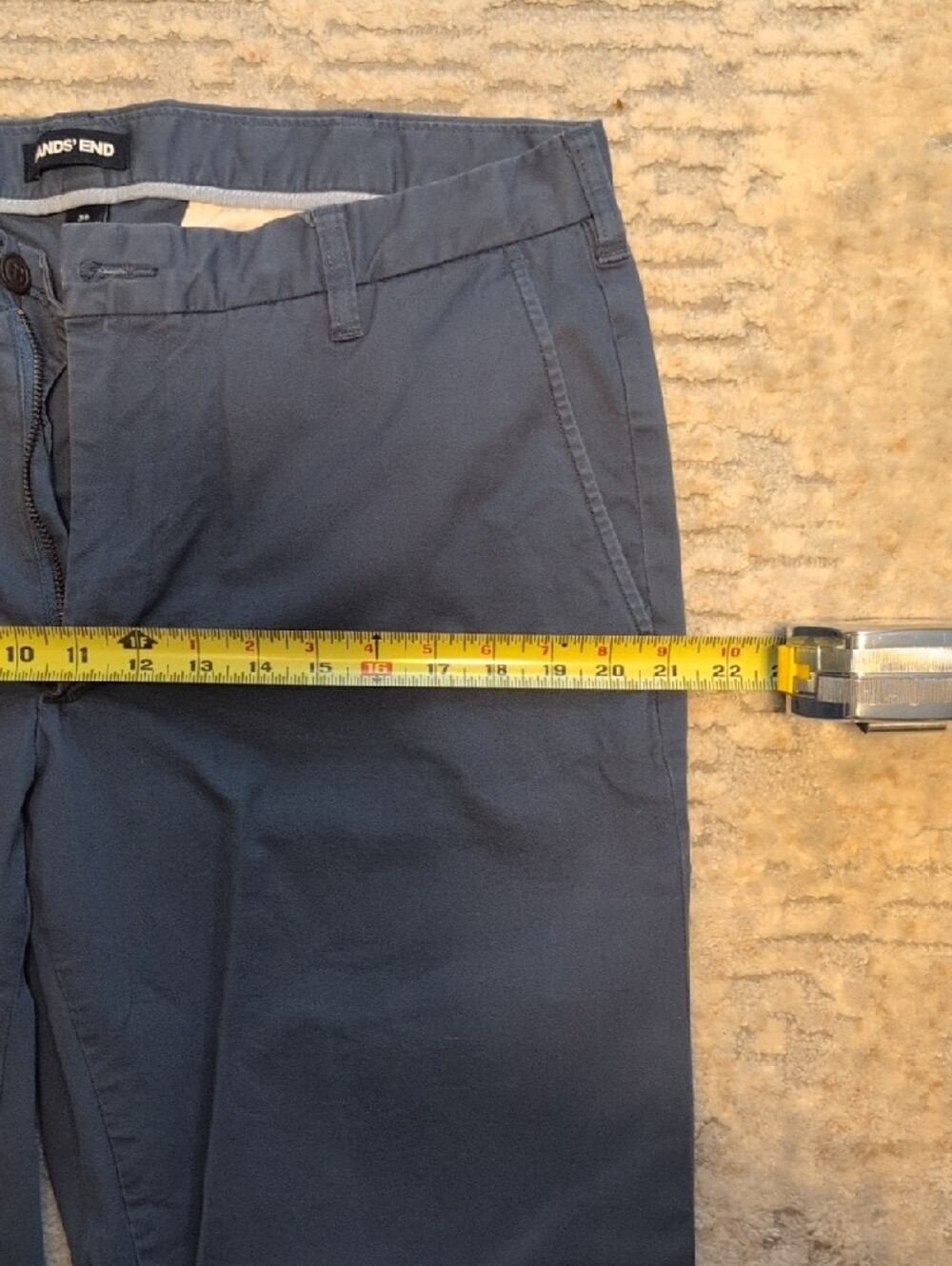 Lands' End Men's Blue Chinos - Picture 5 of 10